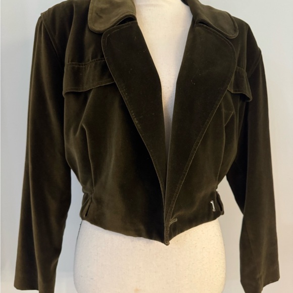 Tahari Jackets & Blazers - Tahari Green Blazer with Velvet Texture